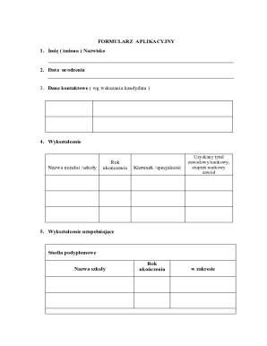Application Form