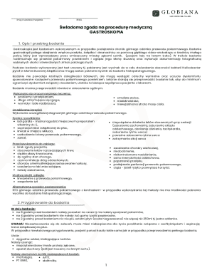 Medical Consent Form for Gastroscopy