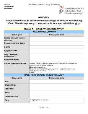 Rehabilitation Equipment Funding Application
