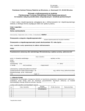 Poland Disability Assistance Form