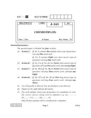 Chemistry Exam Paper