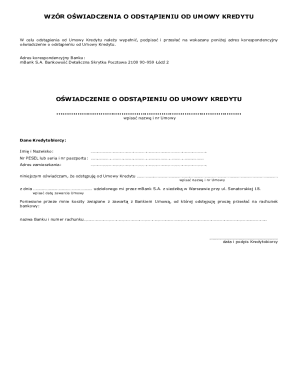 Credit Agreement Withdrawal Statement
