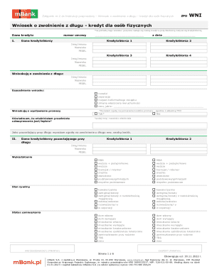 Wniosek o zwolnienie z długu – kredyt dla osób fizycznych