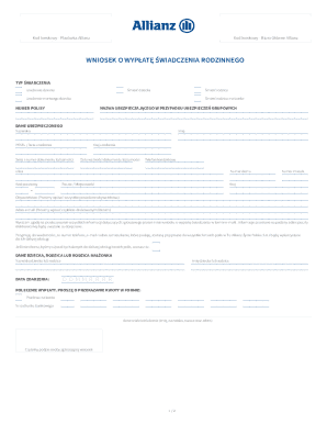 Allianz Family Benefit Claim Form