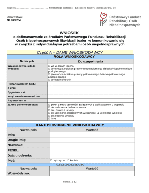 Poland Social Rehabilitation Grant Application