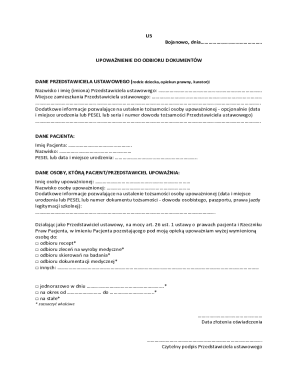 Polish Medical Document Authorization Form