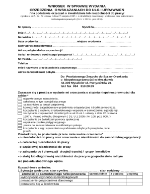 Polish Disability Benefits Application Form