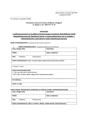 PFRON Grant Application for Communication Barriers