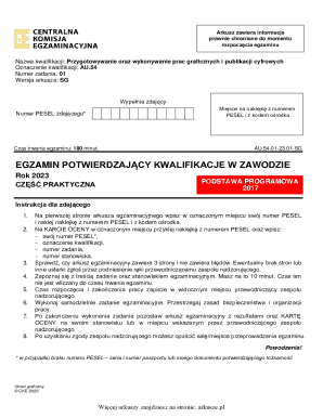 Graphic Design Qualification Exam Form