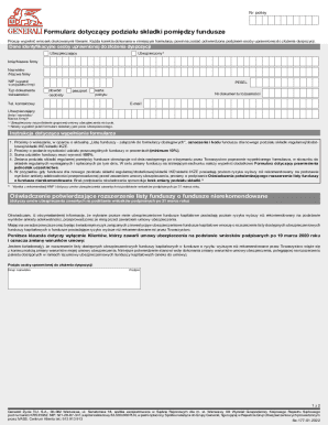 Insurance Fund Allocation Form