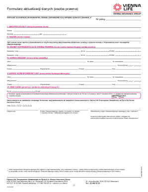 Polish Legal Entity Data Update Form