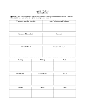 Student Profile Form