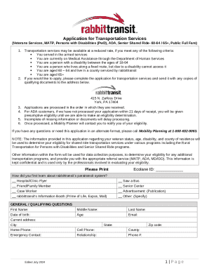 Transportation Services Application