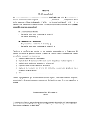 Peru Health Career Change Request Form