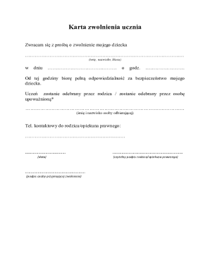 Student Release Form