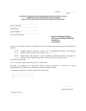 Polish Diploma Request Form