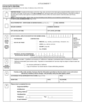 California Payee Data Record