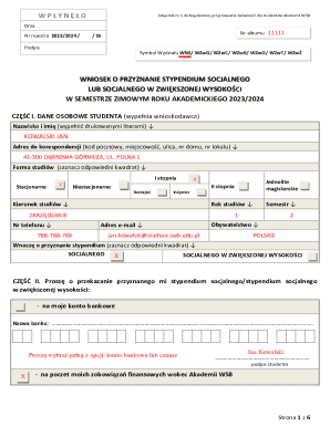 Social Scholarship Application Form