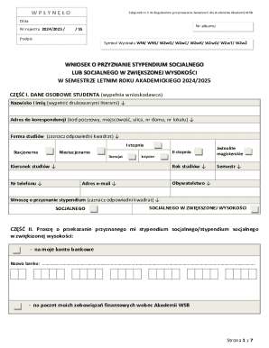 Social Scholarship Application Form