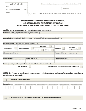 Social Scholarship Application Form