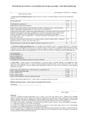 Polish Tax Refund Declaration Form