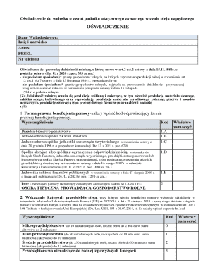 Poland Excise Tax Refund Declaration