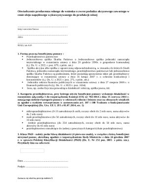 Polish Agricultural Producer's Excise Tax Refund Declaration