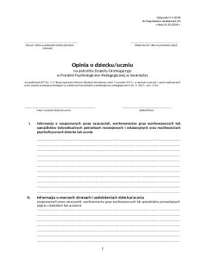 Opinion on Child for Educational Assessment