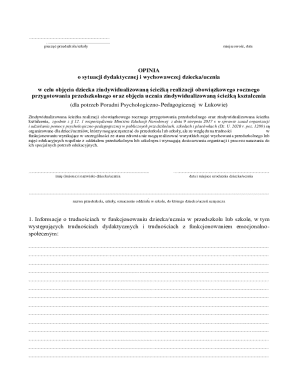Polish Educational Opinion Form