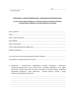 Polish Educational Psychological Counseling Form