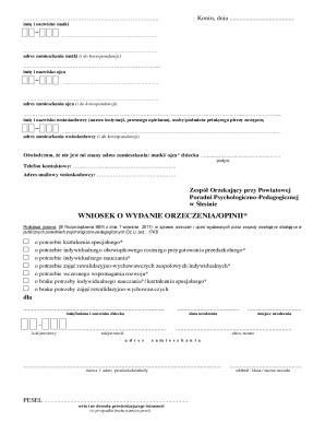 Poland Special Education Request Form