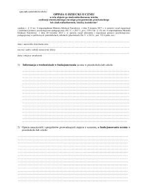 Opinion on Child/Student for Individualized Education Path