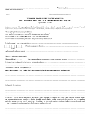 Polish Educational Assessment Request Form