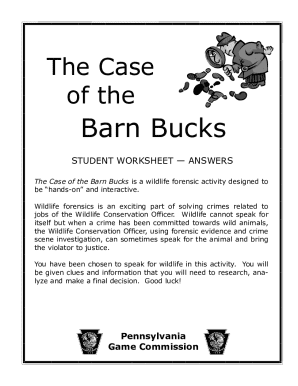 Pennsylvania Wildlife Forensics Activity