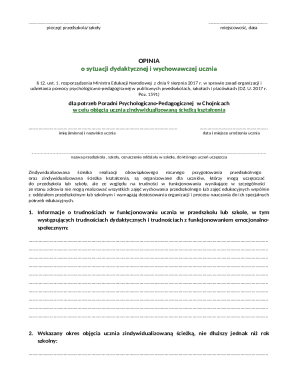 Polish Student Educational Path Opinion Form