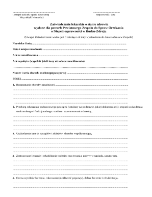 Medical Certificate of Health Status