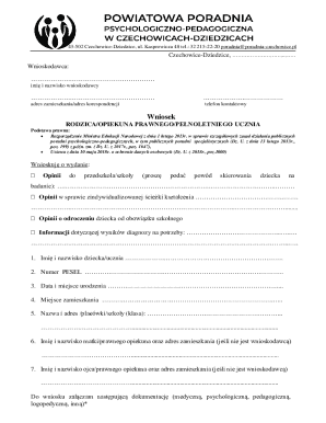 Parent Request Form for Educational Assessment