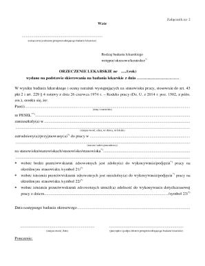 Medical Examination Certificate