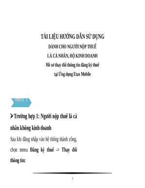 Vietnamese Tax Registration Change Form