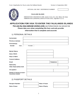 Falkland Islands Visa Application Form