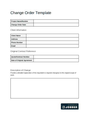 Change Order Template