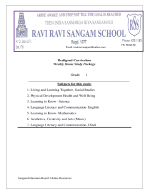 Weekly Home Study Package