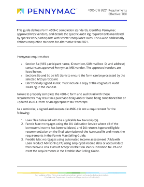 4506-C & 8821 Requirements Guide