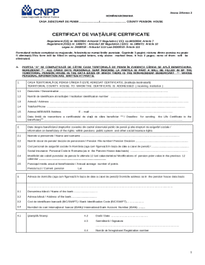 Romania Life Certificate