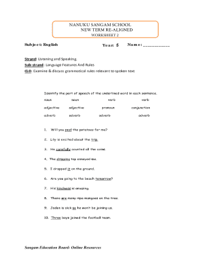 Sangam Education Board Worksheet 2
