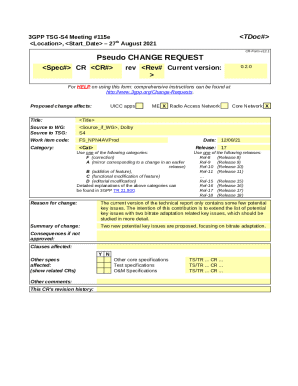 3GPP Change Request Form