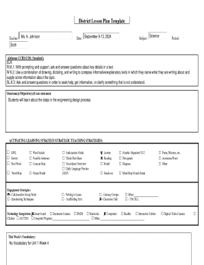 Teacher Lesson Plan Template