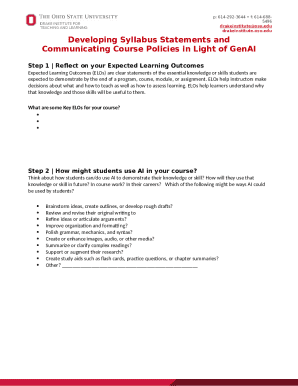 GenAI Syllabus Statement Template