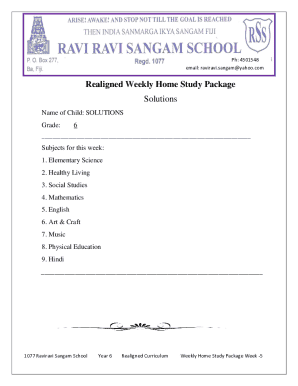 Weekly Home Study Package
