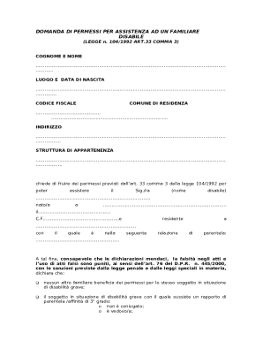 Request for Leave to Care for Disabled Family Member